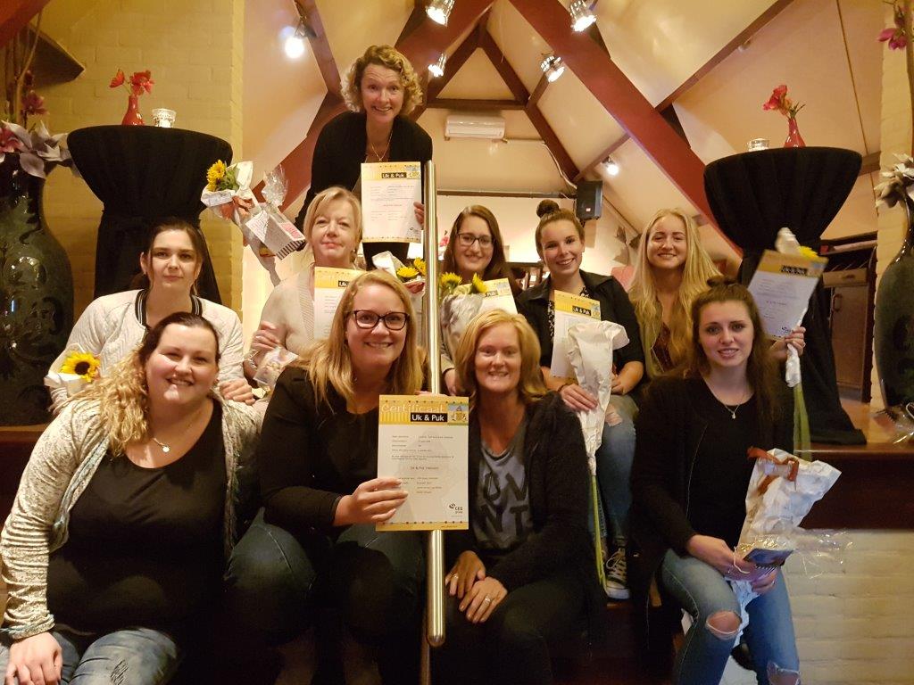 11 pedagogisch medewerkers geslaagd voor hun Uk & Puk certificaat!